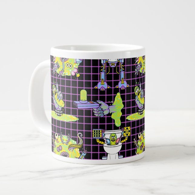 RICK AND MORTY™ | Pickle Rick Portal Pattern Large Coffee Mug (Front Left)