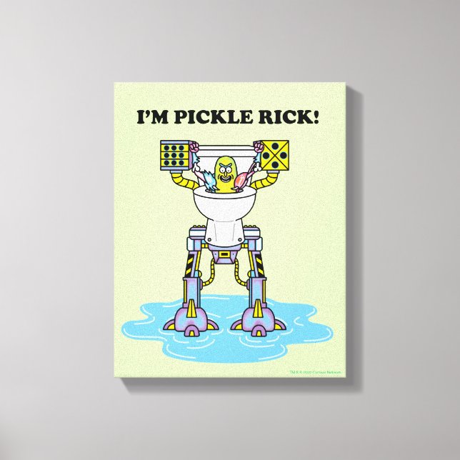 RICK AND MORTY™ | Pickle Rick Toilet Mech Canvas Print (Front)