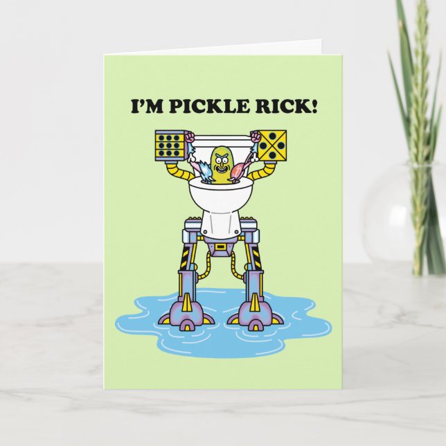 RICK AND MORTY™ | Pickle Rick Toilet Mech Card (Front)