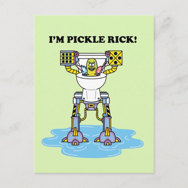 RICK AND MORTY™ | Pickle Rick Toilet Mech Invitation Postcard (Front)