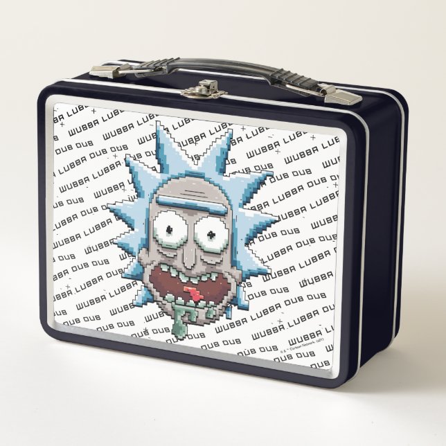 RICK AND MORTY™ | Pixelverse Rick Drooling Head Metal Lunch Box (Front)