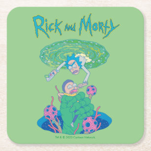 RICK AND MORTY™   Portal Rescue Square Paper Coaster