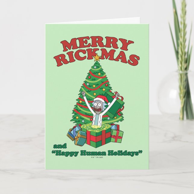 Rick and Morty | Portal Rick Merry Rickmas Holiday Card (Front)