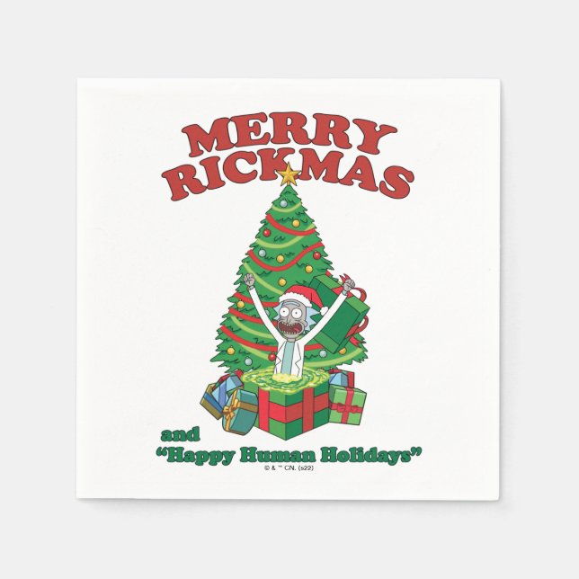Rick and Morty | Portal Rick Merry Rickmas Napkin (Front)