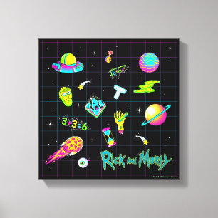 RICK AND MORTY™   Psychedelic Season 3 Pattern Canvas Print