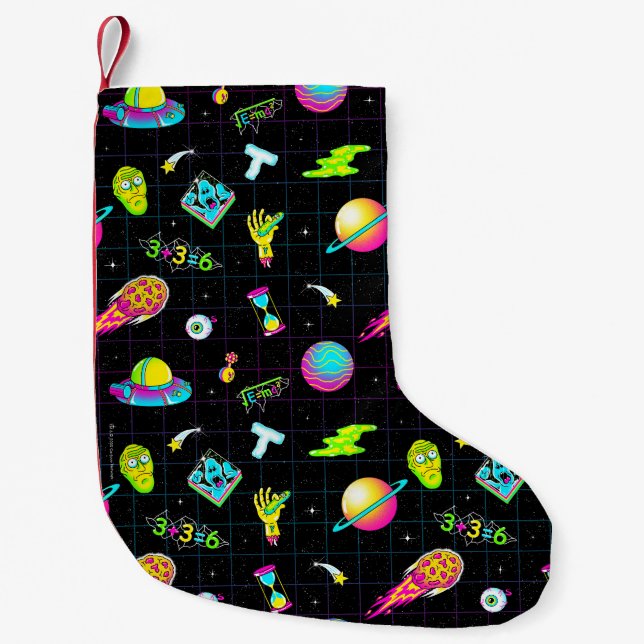 RICK AND MORTY™ | Psychedelic Season 3 Pattern Small Christmas Stocking (Front)