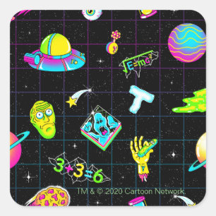 RICK AND MORTY™   Psychedelic Season 3 Pattern Square Sticker