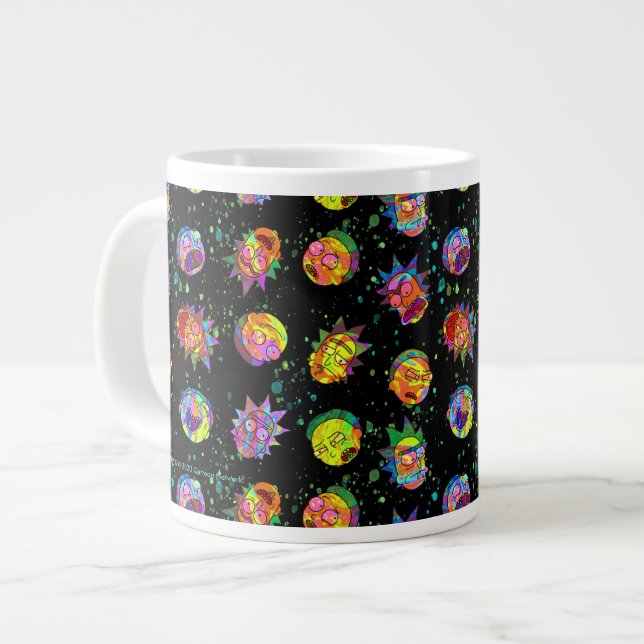 RICK AND MORTY™ | Psychedelic Swirl Pattern Large Coffee Mug (Front Left)