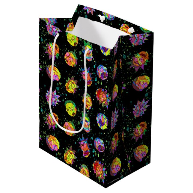 RICK AND MORTY™ | Psychedelic Swirl Pattern Medium Gift Bag (Front Angled)