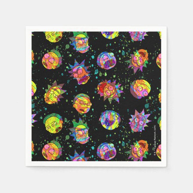 RICK AND MORTY™ | Psychedelic Swirl Pattern Napkin (Front)