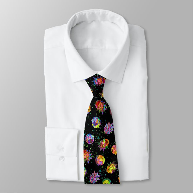 RICK AND MORTY™ | Psychedelic Swirl Pattern Tie (Tied)