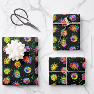 RICK AND MORTY™   Psychedelic Swirl Pattern Wrapping Paper Sheet