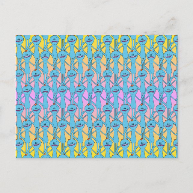 RICK AND MORTY™ | Rainbow Mr. Meeseeks Pattern Invitation Postcard (Front)