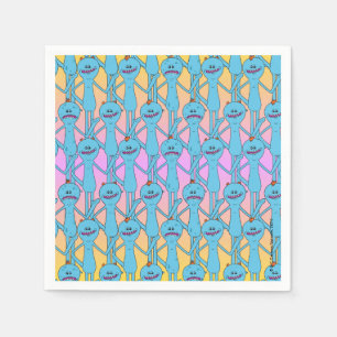 RICK AND MORTY™ Rainbow Mr. Meeseeks Pattern Napkin