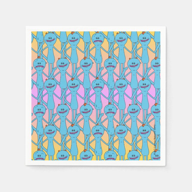 RICK AND MORTY™ | Rainbow Mr. Meeseeks Pattern Napkin (Front)