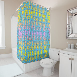 RICK AND MORTY™   Rainbow Mr. Meeseeks Pattern Shower Curtain