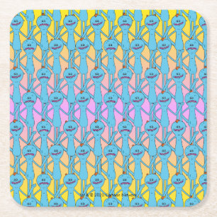 RICK AND MORTY™   Rainbow Mr. Meeseeks Pattern Square Paper Coaster