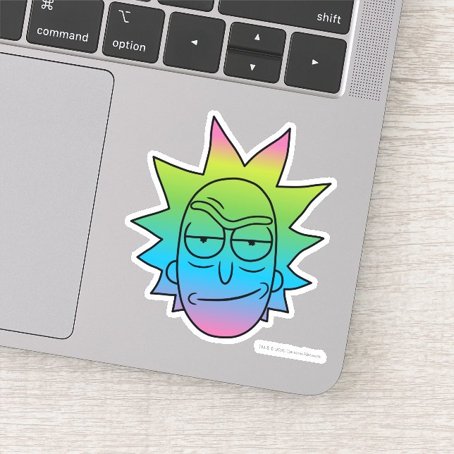 RICK AND MORTY™ | Rainbow Rick Head pattern (Detail)