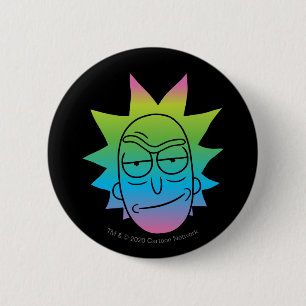 RICK AND MORTY™ Rainbow Rick Head pattern 6 Cm Round Badge