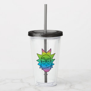 RICK AND MORTY™   Rainbow Rick Head pattern Acrylic Tumbler