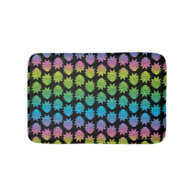 RICK AND MORTY™ | Rainbow Rick Head pattern Bath Mat (Front)