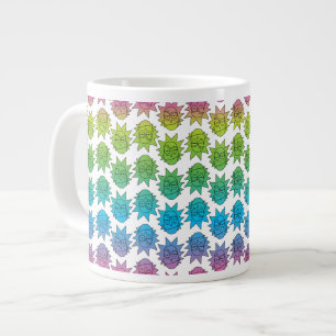 RICK AND MORTY™   Rainbow Rick Head pattern Large Coffee Mug