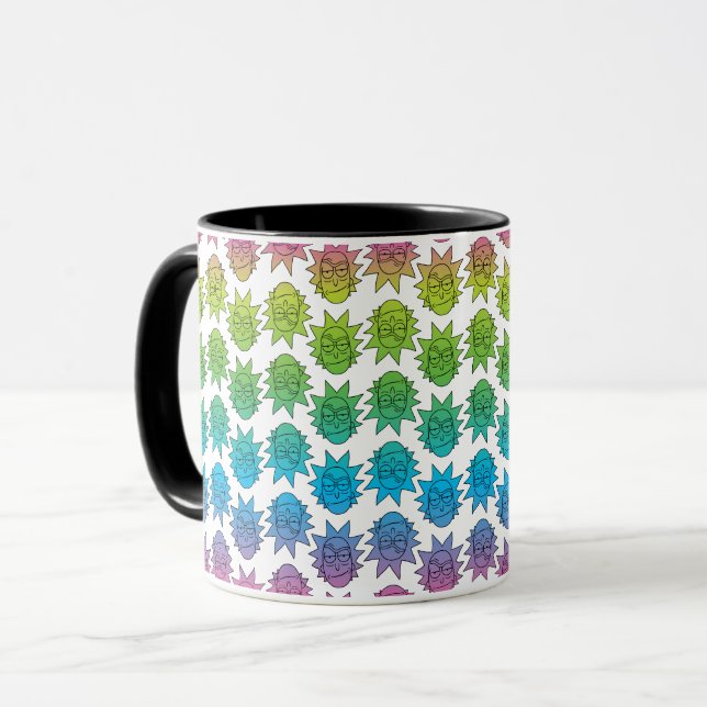 RICK AND MORTY™ | Rainbow Rick Head pattern Mug (Front Left)