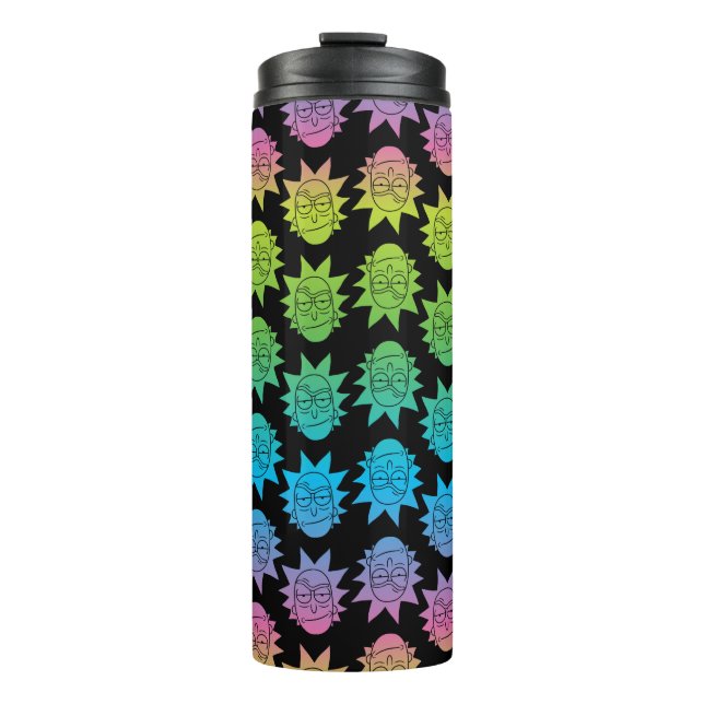 RICK AND MORTY™ | Rainbow Rick Head pattern Thermal Tumbler (Front)