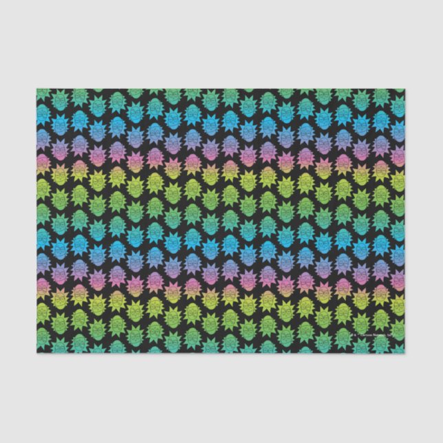 RICK AND MORTY™ | Rainbow Rick Head pattern Tissue Paper (Front)