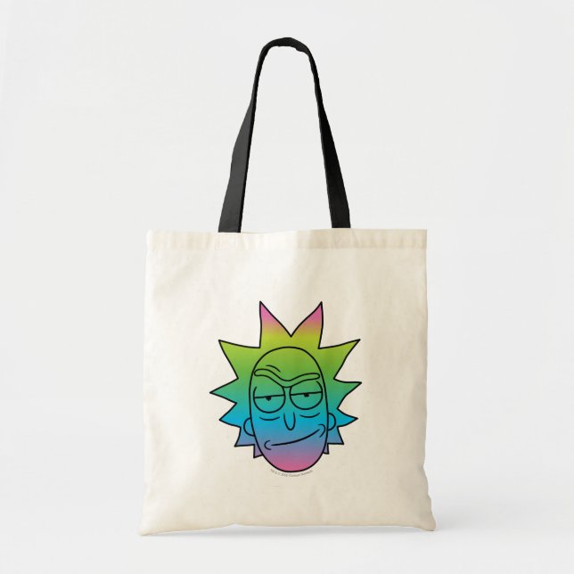 RICK AND MORTY™ | Rainbow Rick Head pattern Tote Bag (Front)