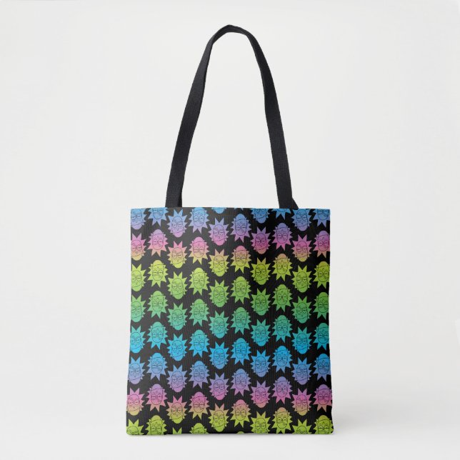 RICK AND MORTY™ | Rainbow Rick Head pattern Tote Bag (Front)