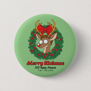Rick and Morty Reindeer Morty Merry Rickmas 6 Cm Round Badge