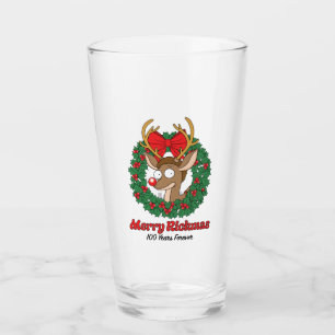 Rick and Morty   Reindeer Morty Merry Rickmas Glass