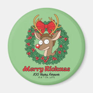Rick and Morty   Reindeer Morty Merry Rickmas Magnet