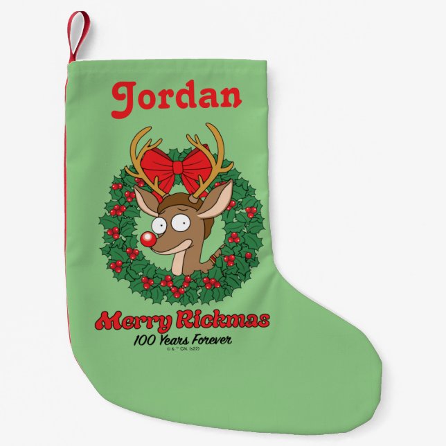 Rick and Morty | Reindeer Morty Merry Rickmas Small Christmas Stocking (Front)