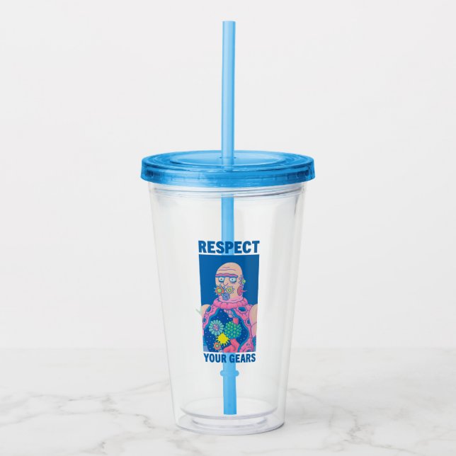 RICK AND MORTY™ | Respect Your Gears Acrylic Tumbler (Front)