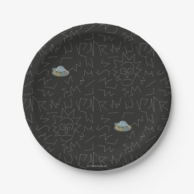 RICK AND MORTY™ | Rick Constellation Pattern Paper Plate (Front)