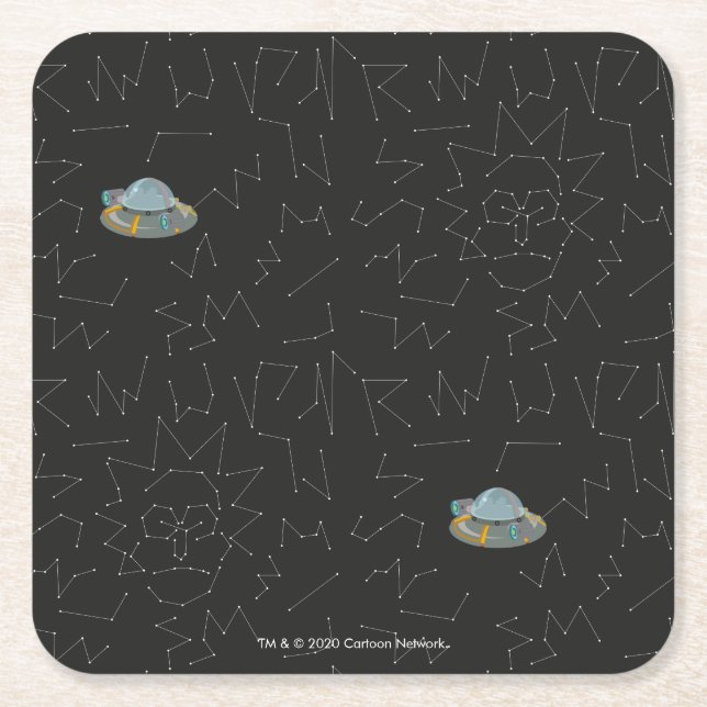 RICK AND MORTY™ | Rick Constellation Pattern Square Paper Coaster (Front)