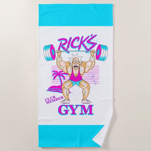 RICK AND MORTY™ | Rick's Gym Club Member Beach Towel (Front)
