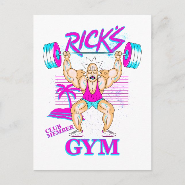 RICK AND MORTY™ | Rick's Gym Club Member Invitation Postcard (Front)