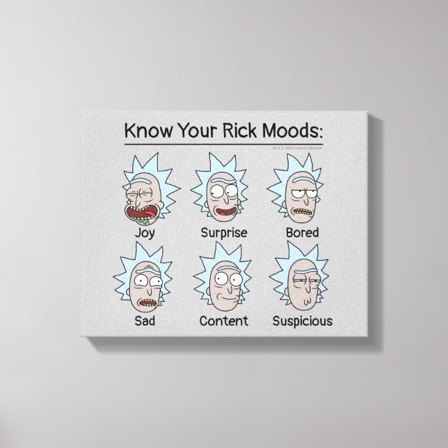 RICK AND MORTY™ | Rick's Moods Canvas Print (Front)