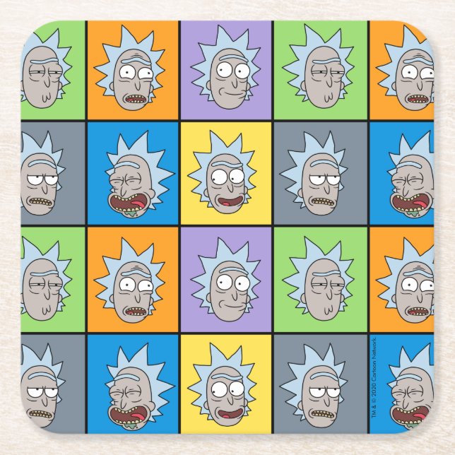 RICK AND MORTY™ | Rick's Moods Square Paper Coaster (Front)
