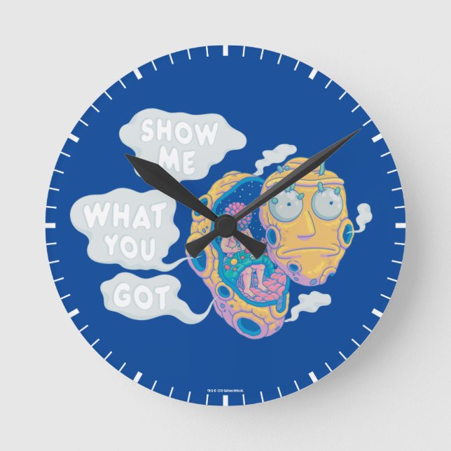RICK AND MORTY™ | SHOW ME WHAT YOU GOT ROUND CLOCK (Front)