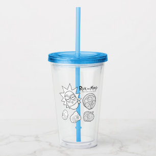 RICK AND MORTY™   Smith Family Head Pattern Acrylic Tumbler