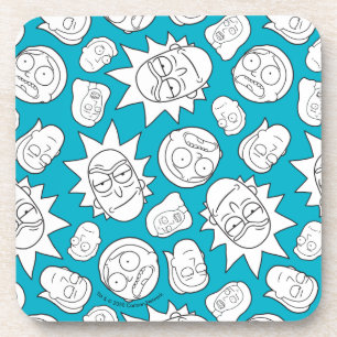 RICK AND MORTY™   Smith Family Head Pattern Coaster