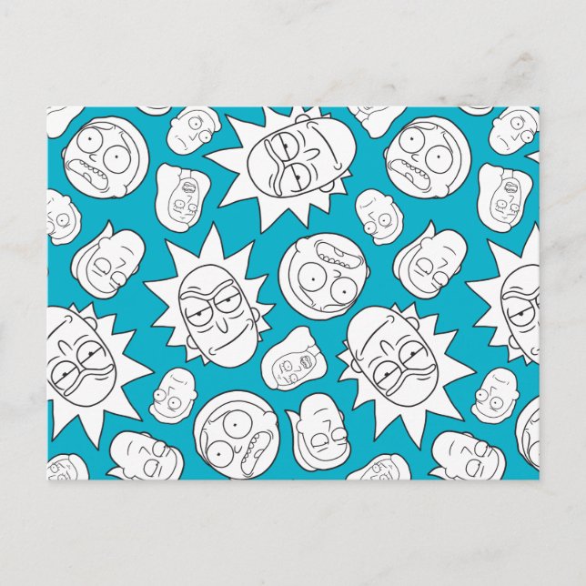 RICK AND MORTY™ | Smith Family Head Pattern Invitation Postcard (Front)