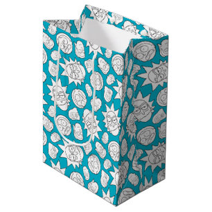 RICK AND MORTY™ Smith Family Head Pattern Medium Gift Bag