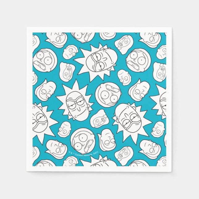 RICK AND MORTY™ | Smith Family Head Pattern Napkin (Front)