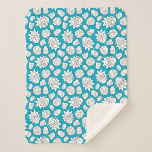 RICK AND MORTY™   Smith Family Head Pattern Sherpa Blanket