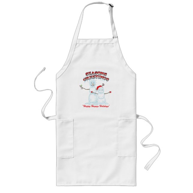 Rick and Morty | Snowmen Season's Greetings Long Apron (Front)